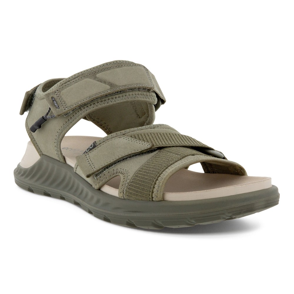 Sandalias Hombre - ECCO Exowrap 3S Velcro - Verde Oliva - ORX781564